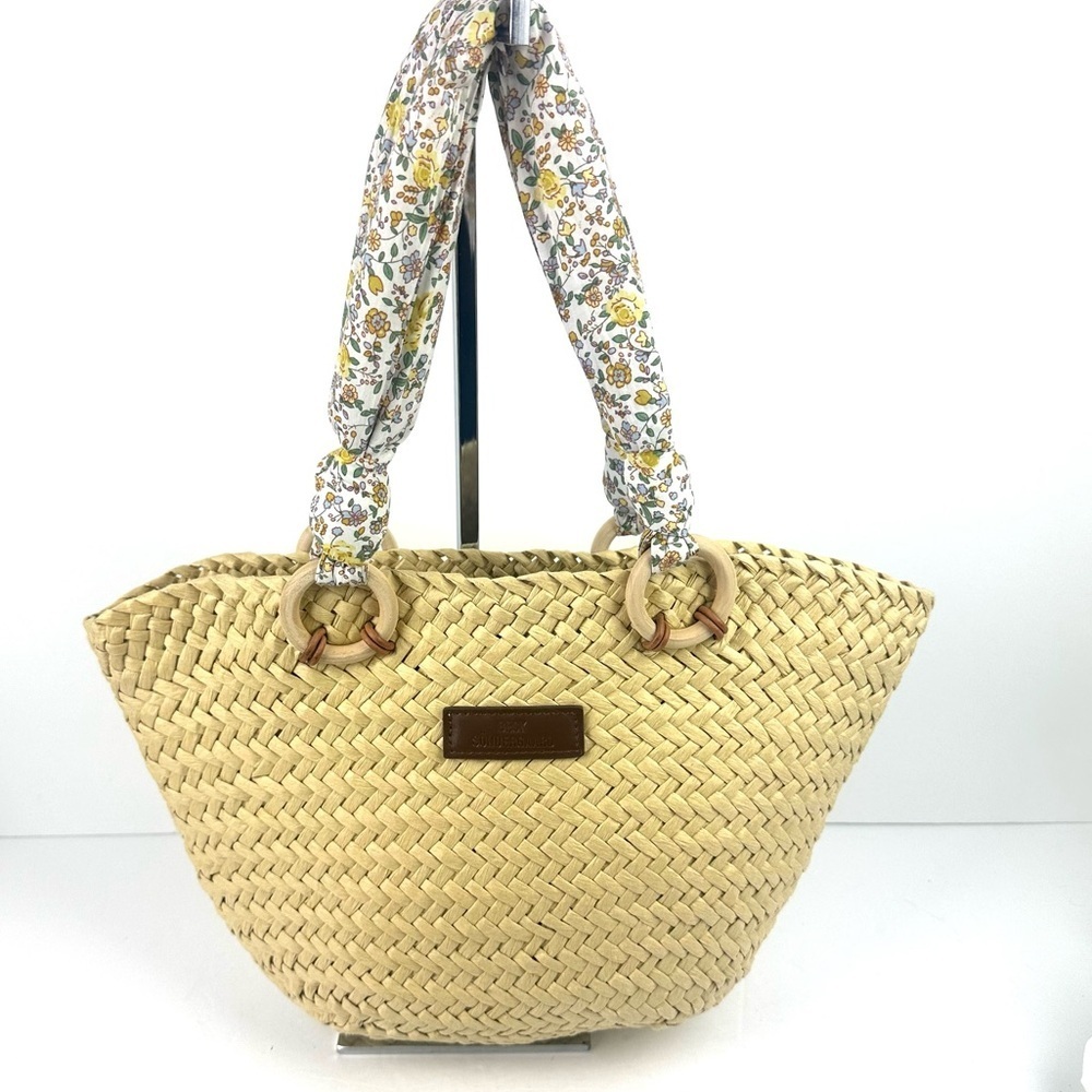 Becksondergaard‎ Straw Handbag Womens Shoulder Bag Cloth Straps